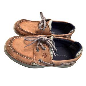 sperry lace up boat shoes youth boy size 1M